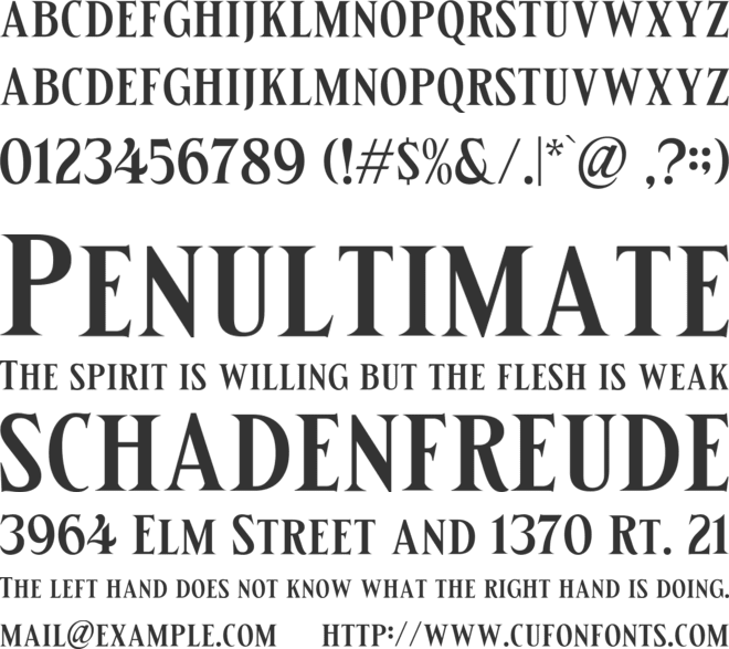 Crown Grimward font preview