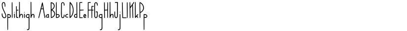 Splithigh font