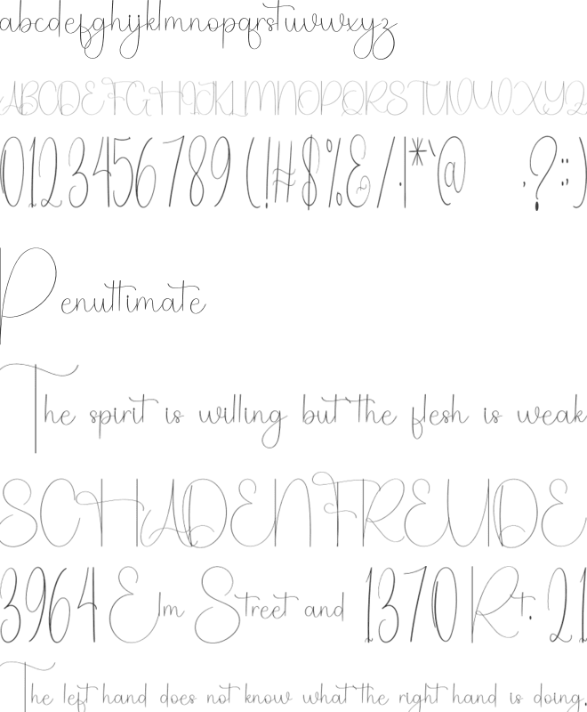 Snowling font preview