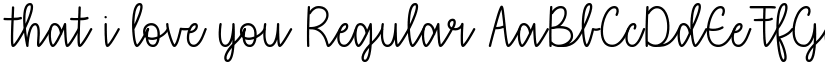 that i love you Regular font