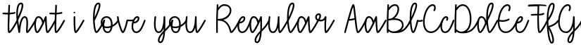 that i love you Regular font