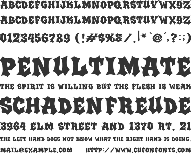 Brick Howl font preview