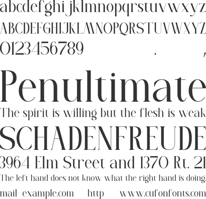 Prestoria font preview