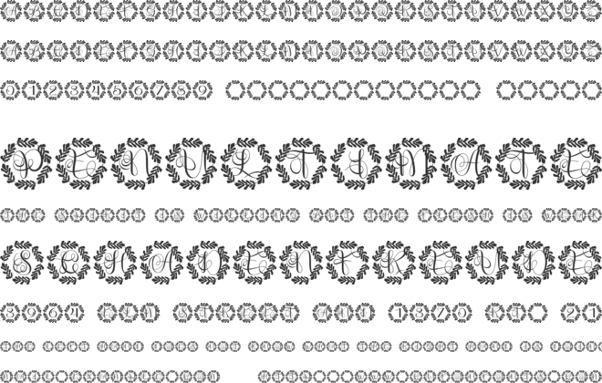 Virentia Monogram font preview