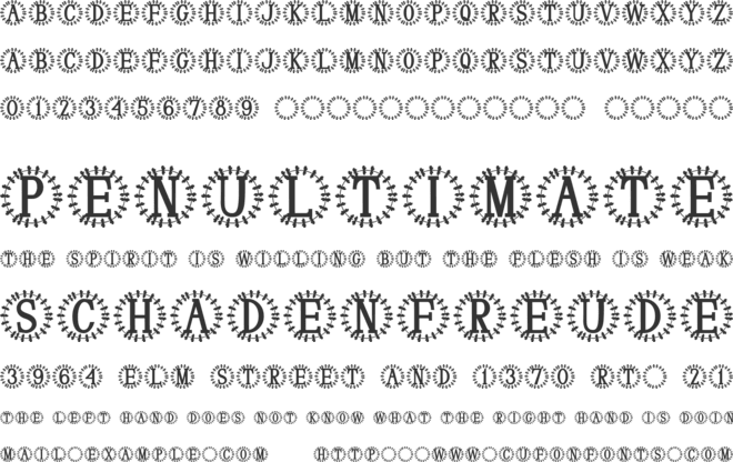 Viridelle Monogram font preview