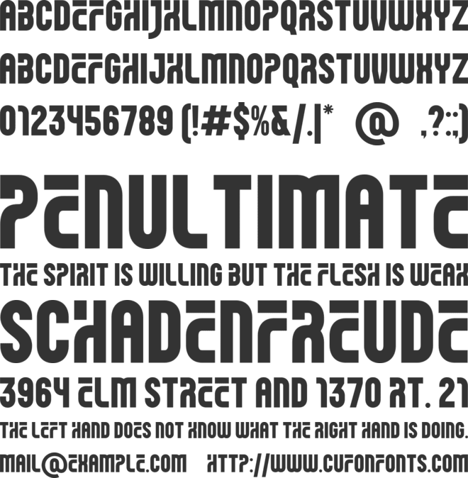 Glorea font preview