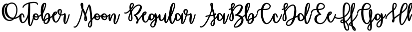 October Moon Regular font