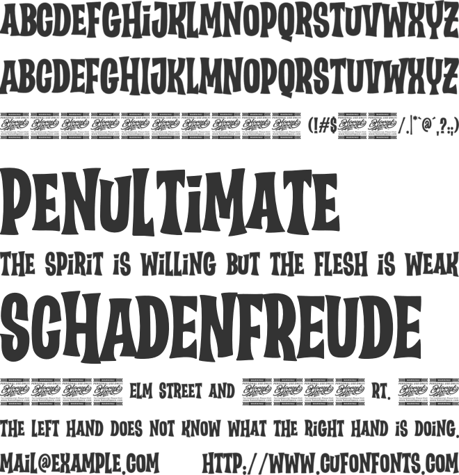 Wild Jungle font preview