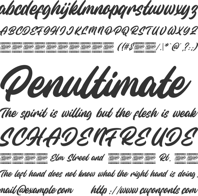 Orgistar font preview