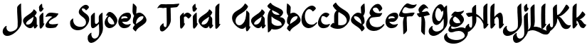 Jaiz Syoeb Trial font download
