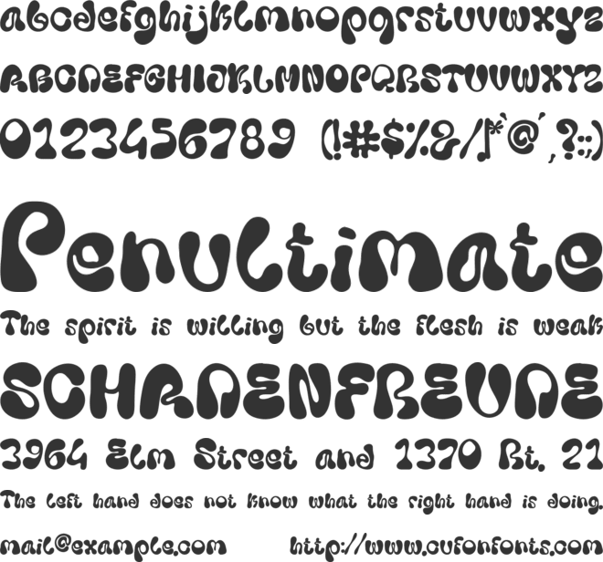 Plumby font preview