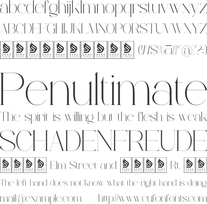 Arsenov font preview