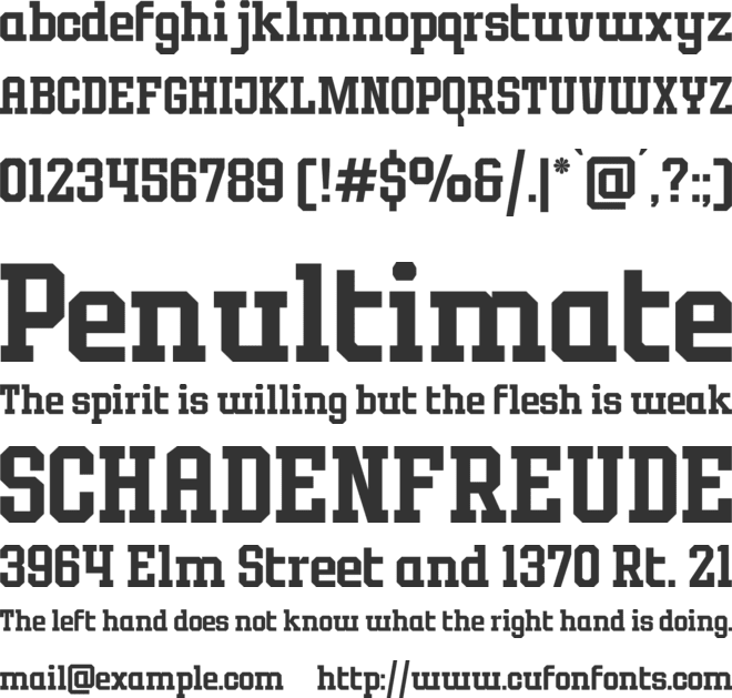 Forge Block font preview