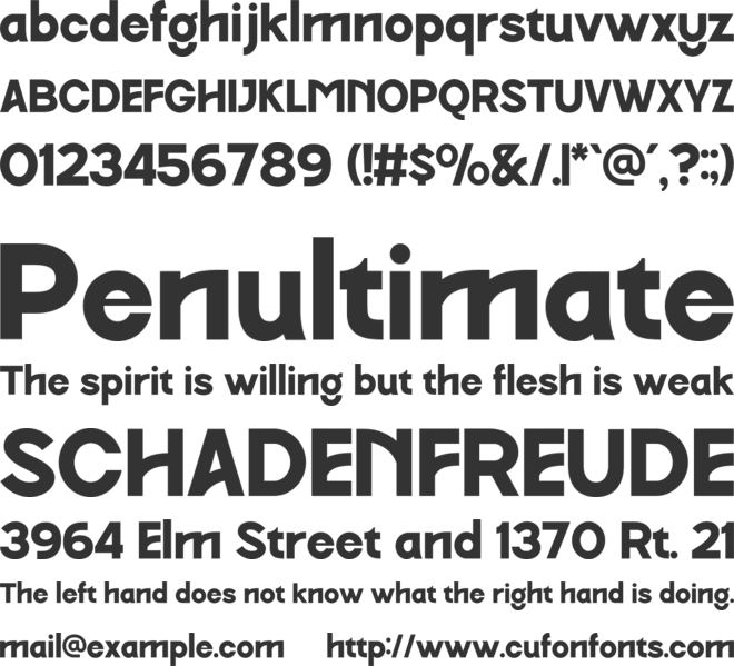 Bremer font preview