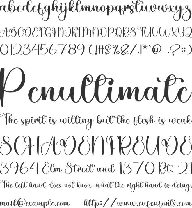 Kimberly Christmas font preview