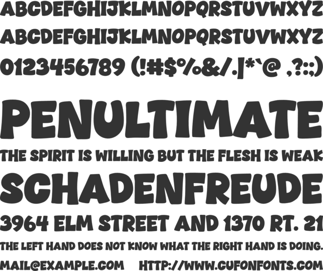 Showpop font preview
