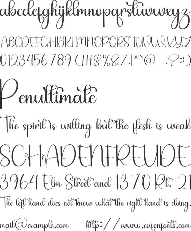 Shunting font preview
