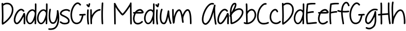 DaddysGirl Medium font