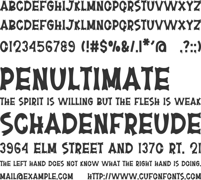 Haunted Halloween font preview