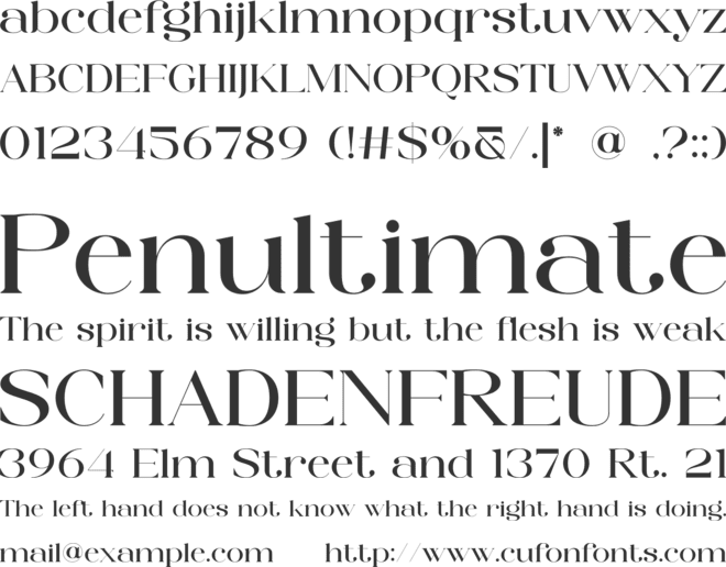 Allore font preview