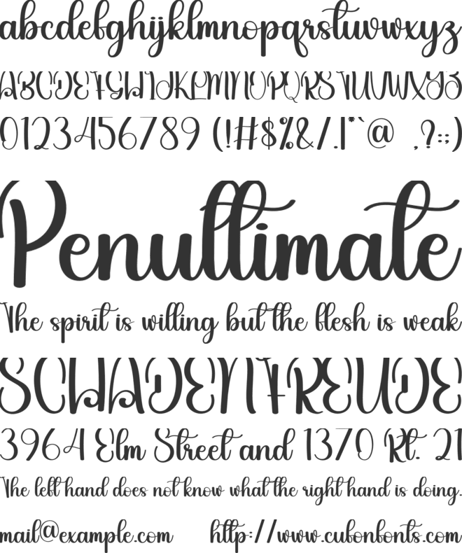 Western Highland font preview