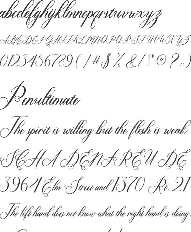 Chanthira font preview
