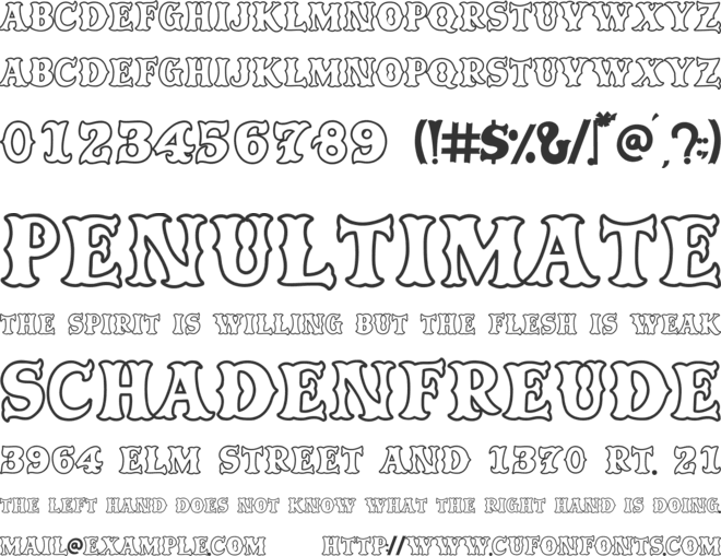Caskford Hollow font preview