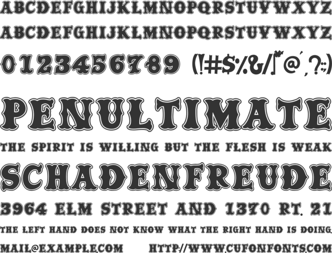 Caskford Varsity font preview