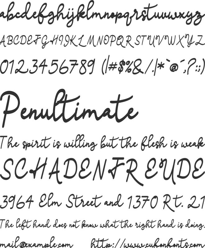 madison font preview