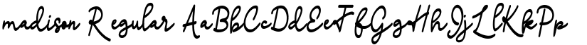 madison Regular font