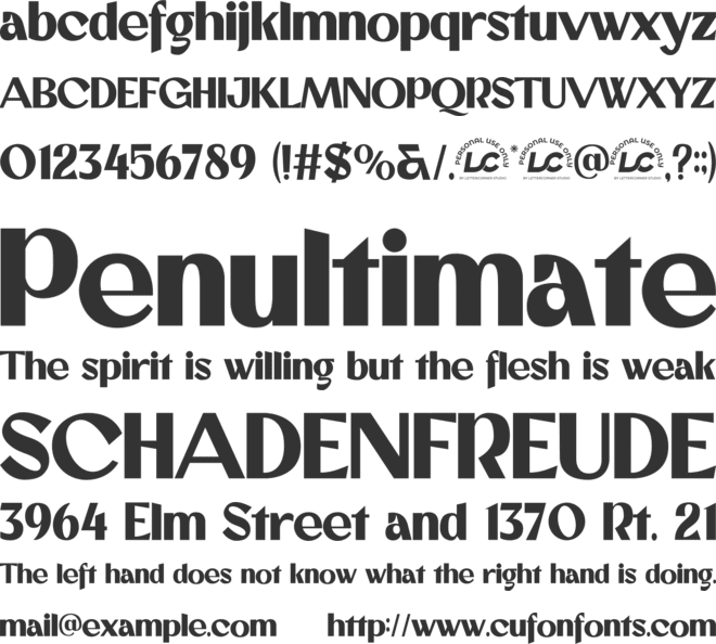 Brushnova font preview