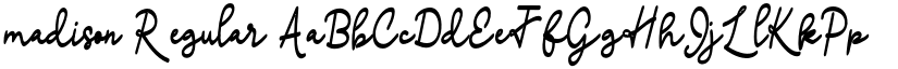 madison Regular font