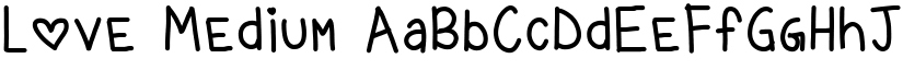 Love Medium font