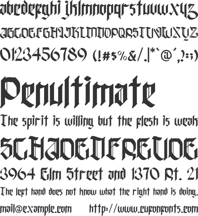 Odgar font preview