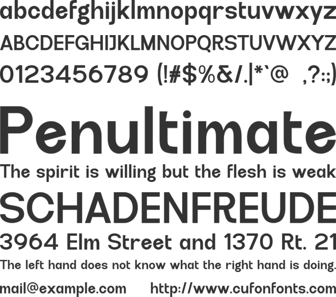Qhiny font preview