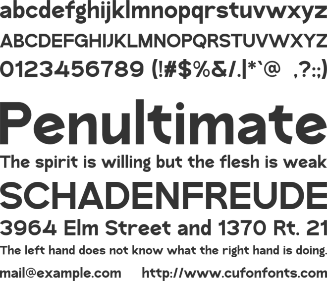 MEIRO font preview