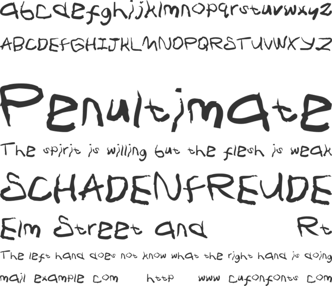 FT RoughyHand font preview