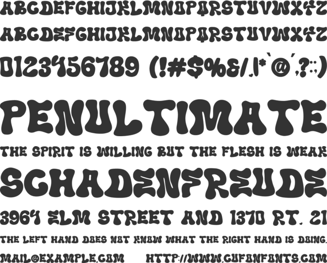 Love Glow font preview