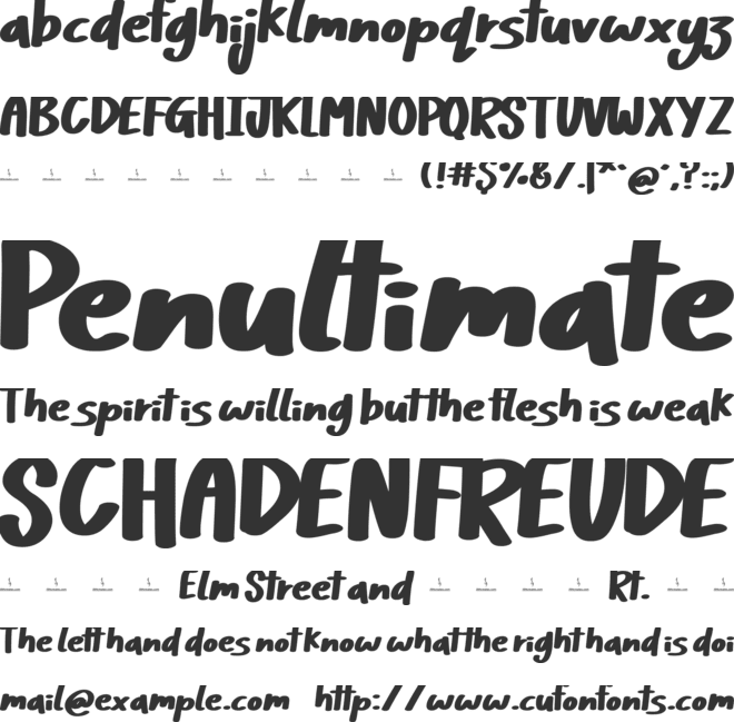Friendly Neighbour font preview