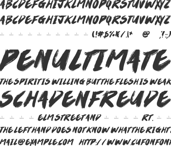 Maybe Brush font preview