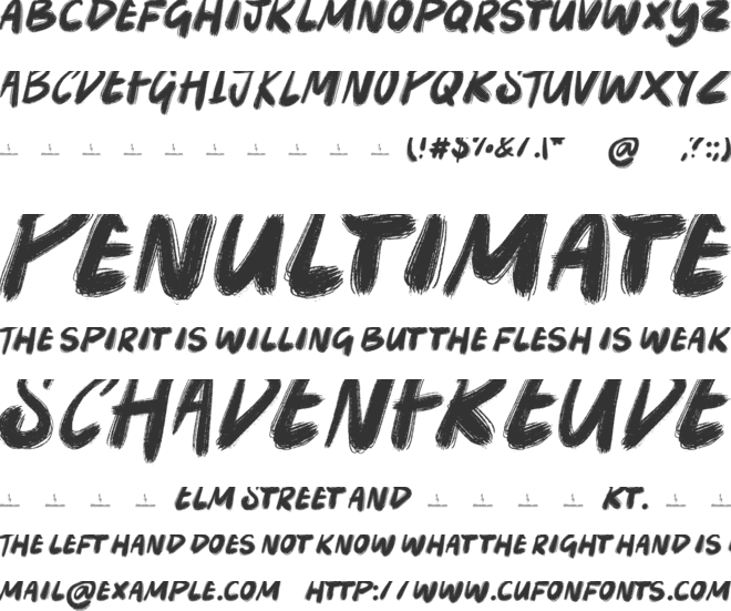 Grease High font preview
