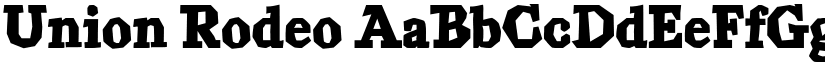 Union Rodeo font download