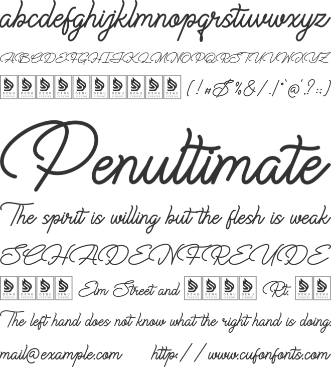 Cauloid font preview