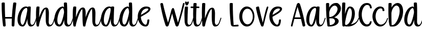 Handmade With Love font