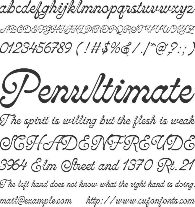 Monthera font preview
