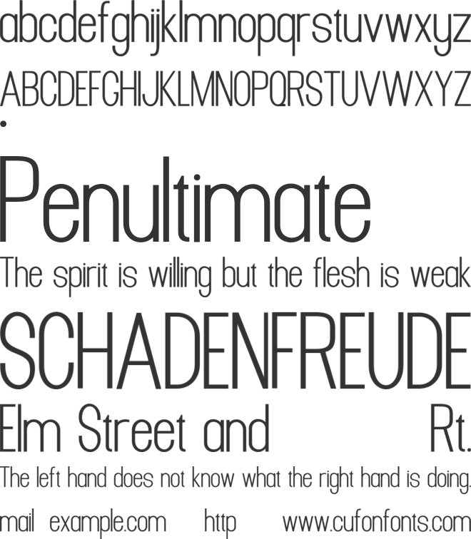 SOFINA font preview