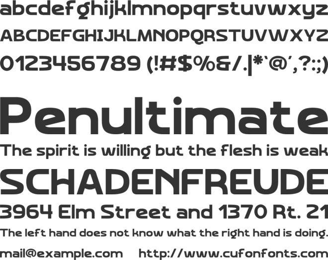 Phodest font preview