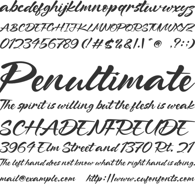 Falria Serin font preview