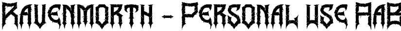 Ravenmorth - Personal use font