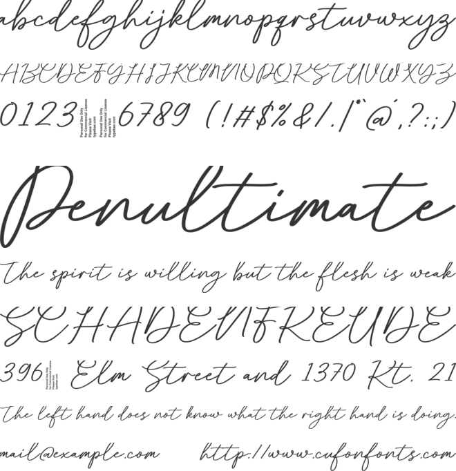Yourlove font preview